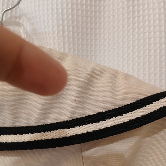 Vintage Count Romi Ivory/Khaki Trench Coat With Navy Details Size XS/S - Picture 9 of 16